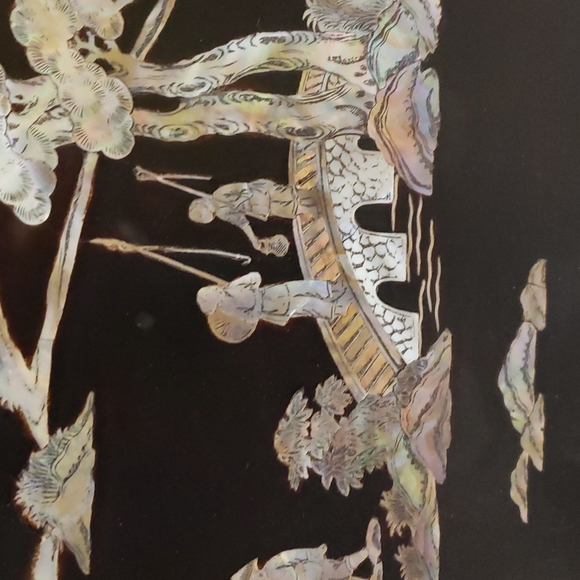 Inlaid decorative Chinese panel - Picture 2 of 7